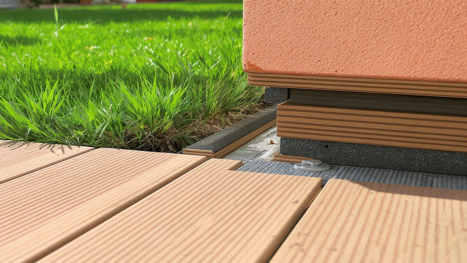 Terrassendielen, Abstandhalter und Unterkonstruktion